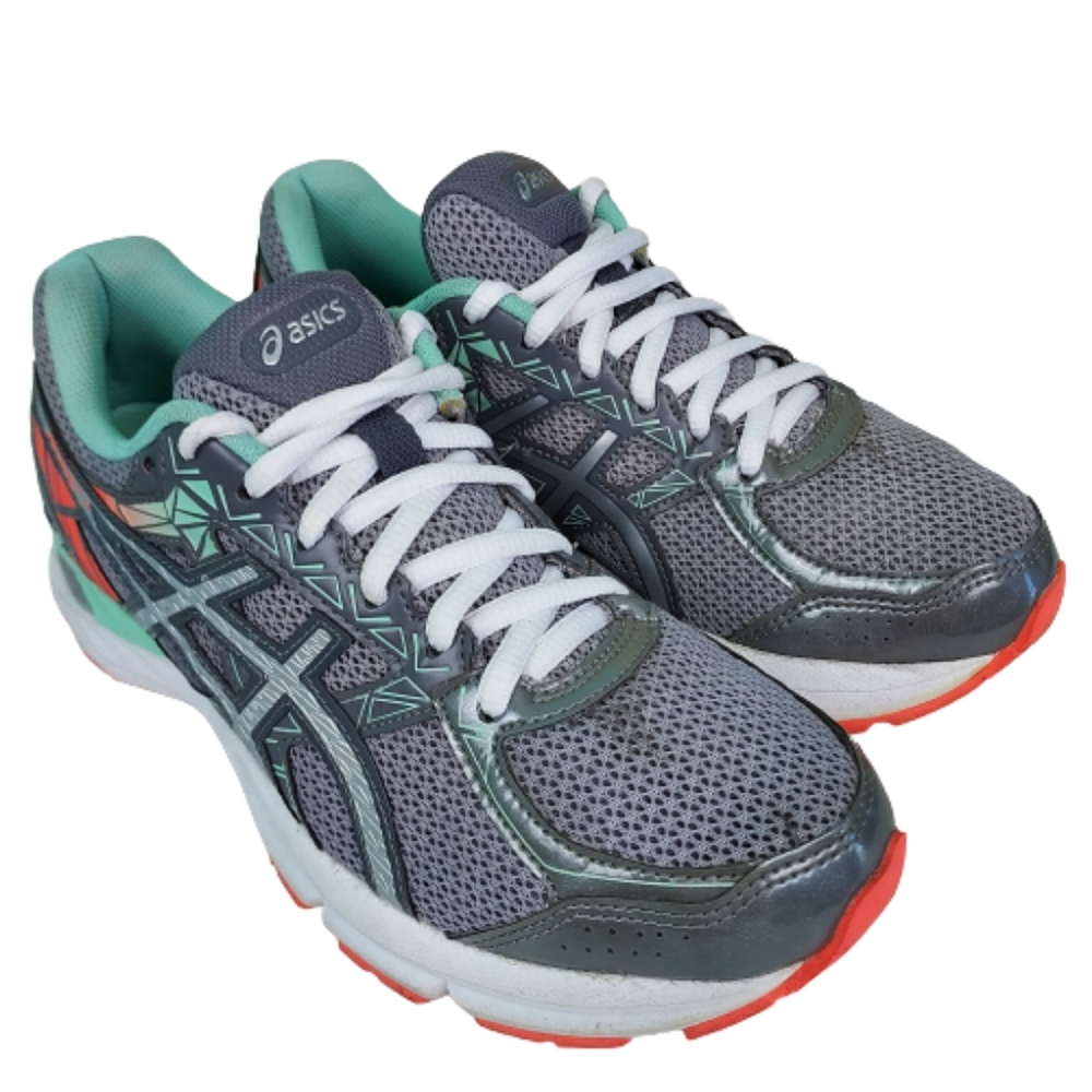 Asics Gel Exalt 3 running shoes, women's size 7.5, grey with pink accents
